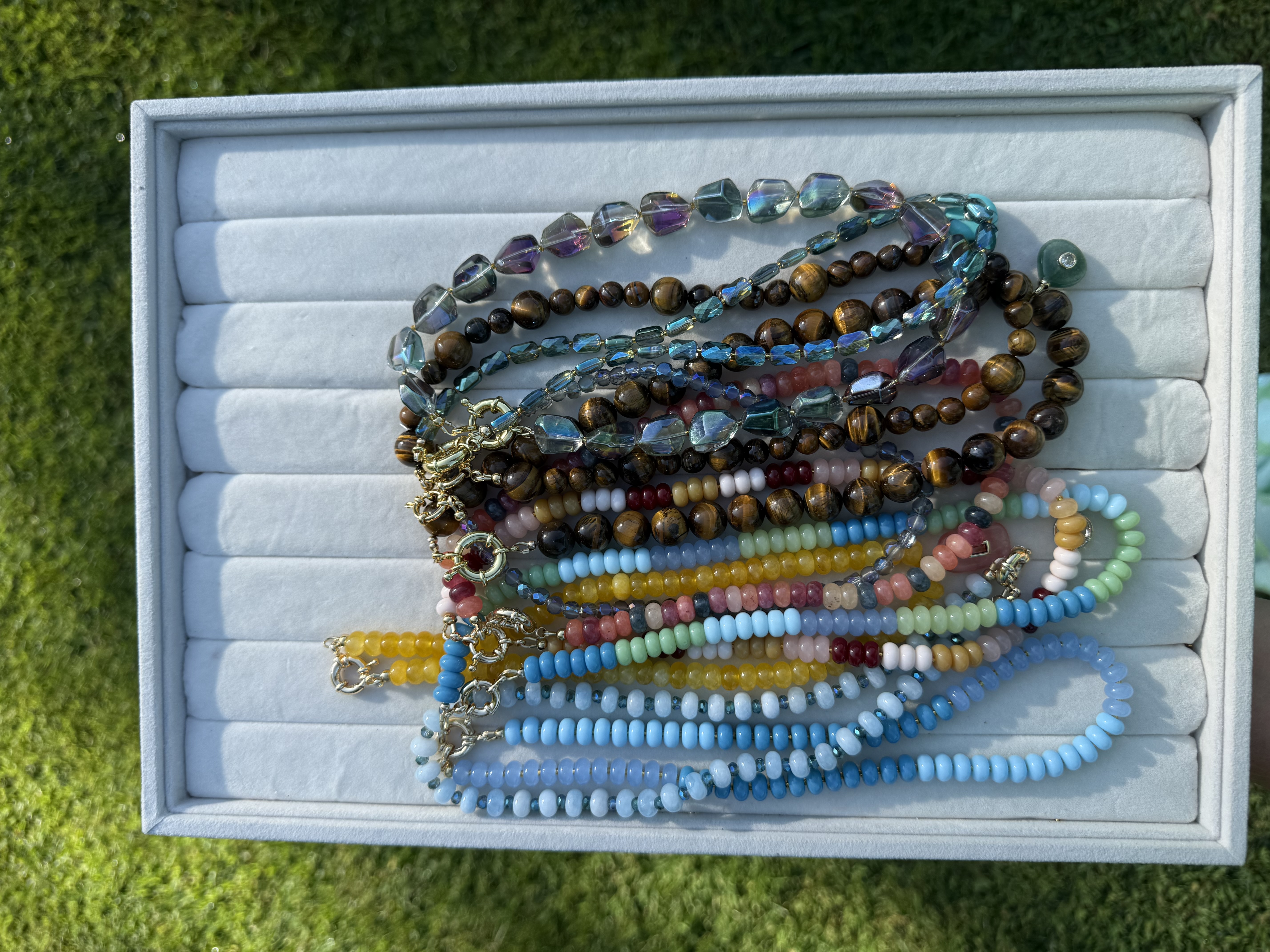 In the midst of beading 