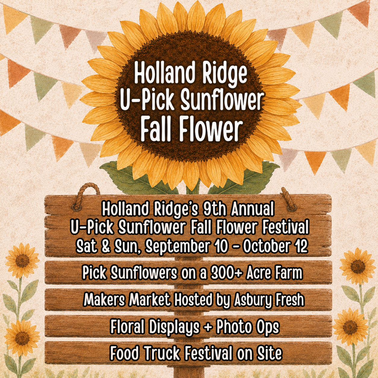 2026 Holland Ridge Farms Fall Flower Festival